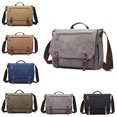 thumbnail image 2 of Bolso de mensajero para hombre, maletín Vintage de lona a la moda, maletín de negocios, 2 of 4