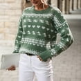 thumbnail image 4 of Vintage Christmas Sweaters for Women 2025 Long Sleeve Crewneck Color Block Knitted Pullover Sweater Jumper Tops, 4 of 8