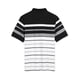 thumbnail image 2 of Camiseta De Golf A Rayas Bloque De Color Mangas Cortas Polo Para Hombres Negro Blanco Gris S, 2 of 5