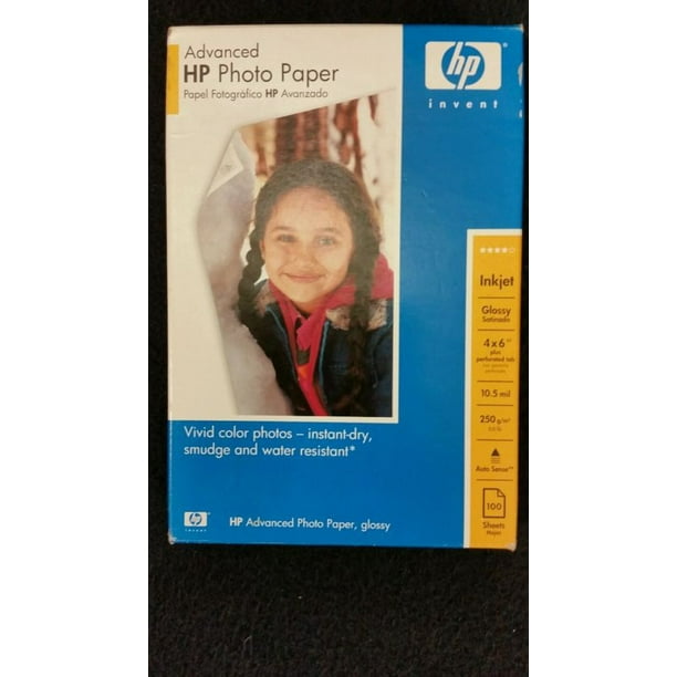 New HP Advanced Photo Paper 4x6 Glossy 100 Sheets Inkjet Instant-Dry ...