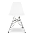 thumbnail image 7 of Aron Living Tower 17" Plastic and Chrome Steel Dining Chairs in White (Set of 2), 7 of 7