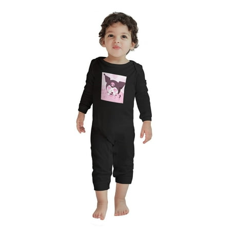 

Kuromi Baby Clothes Girls Boys Rompers Cute Underwear Front Opening Long Sleeves Soft Jumpsuit Newborn Birth Gift Present