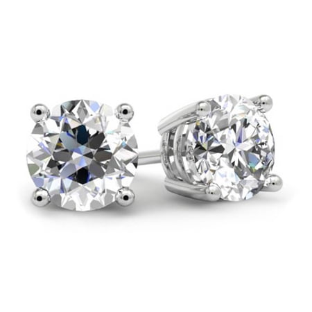 DIAMOND STUD EARRINGS Prong Set Diamond Stud Earrings For Her 925 Sterling Silver Stud Earrings Diamond Stud Moissanite Stud Earrings