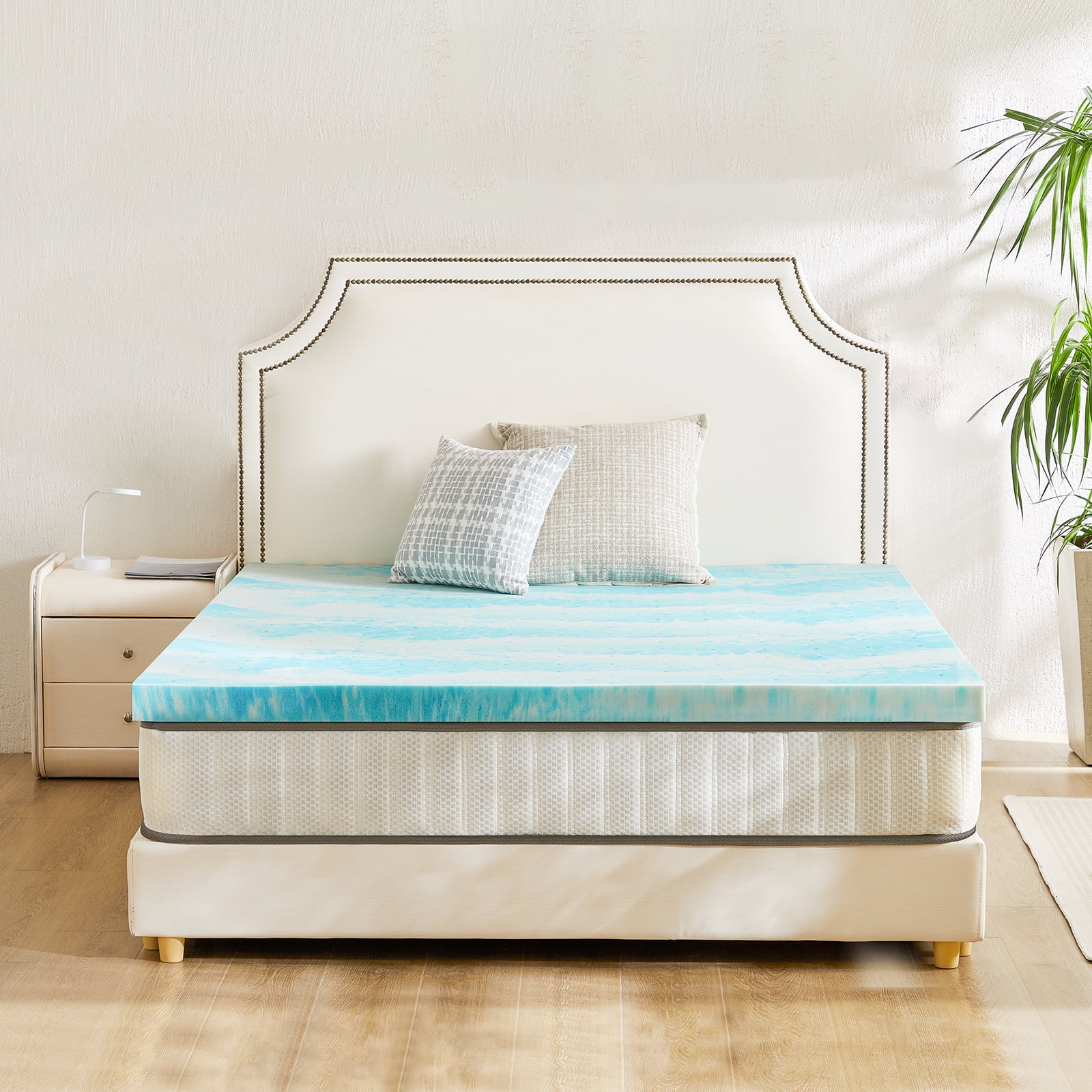CONCETTA 2 inch Foam Mattress Topper, CertiPUR-US Certified, Queen
