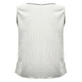 thumbnail image 6 of UTTOASFAY Womans Shirts Women's Solid Tank Tops Sleeveless U-Neck Base Shirt Summer Casual Workout Tees White 6(M), 6 of 7