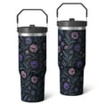 thumbnail image 2 of 1pc Goth Skull 30oz Tumbler with Straw & Handle - Insulated Stainless Steel Cup | Holiday Gift for Man Women (Christmas, Valentine's, Birthday), 2 of 7