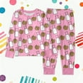 thumbnail image 2 of Shadoumai Pajama Sets Long Sleeve Top with Pants Cotton Soft Sleepwear 2 Piece Pjs Set, 2 of 3