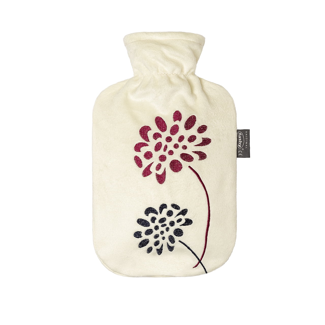 Fashy Hot Water Bottle with Cover Flower Design 2L Water Bottle