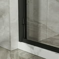 thumbnail image 5 of Topcobe 60" W X 72" H Double Sliding Glass Shower Door Aluminum Framed Shower Enclosure with Clear Tempered Glass, Stainless Steel Hardware, Walk In Shower Kit, Bathroom Glass Door, Matte Black, 5 of 8