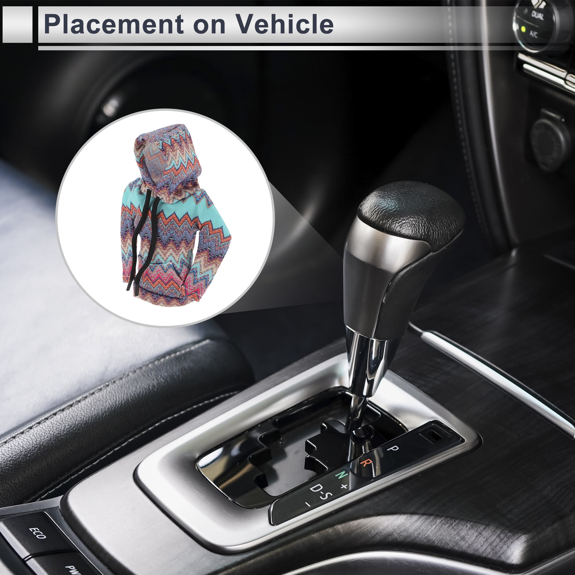 Unique Bargains Universal Gear Shift Knob Cover Manual Shifting Handle Protector Pink Blue