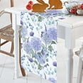 thumbnail image 4 of Table Runners 108 inches Long Spring Floral Hydrangea Blueberry Wedding/Coffee Table Runner Vintage Watercolor Art Table Linen Cloth for Dinning Holiday Party Indoor Outdoor Decor Heat Resistant, 4 of 6