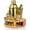 Gold, variant on Stylish Bamboo Stand 12-Piece 25oz Professional Cocktail Shaker Set with Bar Tools and Recipe Booklet in Gold Stainless Steel