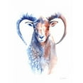 thumbnail image 3 of Valle, Aimee Del 19x24 Black Modern Framed Museum Art Print Titled - Copper and Blue Ram, 3 of 5