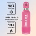 thumbnail image 2 of Coldest Sports Water Bottle - Straw Lid Bottle with Handle Leak Proof, Vacuum Insulated Stainless Steel, Double Walled, Thermo Mug, Tumbler (21 oz, Flamingo Pink), 2 of 8
