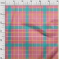 thumbnail image 2 of oneOone Cotton Jersey Medium Pink Fabric Madras Check Dress Material Fabric Print Fabric By The Yard 58 Inch Wide, 2 of 4