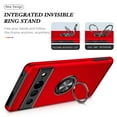 thumbnail image 4 of Allytech Google Pixel 9A Case with Ring Holder Stand, Shockproof Magnetic Cover Compatible with Car Mount Drop Protection Back Cover for Google Pixel 9A - Red, 4 of 7