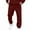 Burgundy, variant on ZQUUVOU Mens Casual Joggers Pants Hiking Outdoor Drawstring Solid Casual with Pockets Elastic Waist Long Pants Beige
