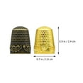 thumbnail image 5 of 6pcs Sewing Thimbles Metal Finger Sleeves Needlework Thimble Rings Gift, 5 of 6