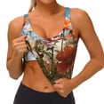 thumbnail image 3 of Balery Vibrant Field Of Blossoms Sujetadores deportivos con espalda cruzada para mujer, acolchados, sin costuras, de alto impacto, ideales para yoga, gimnasio, entrenamiento y fitness.-Large, 3 of 8