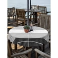 thumbnail image 2 of Outdoor Tablecloth with Umbrella Hole Zipper Black Grey Stripe Round Tablecloth 60" Waterproof Outside Table Cloth Modern Art Horizontal Striped Patio Table Cover Tablecloths for Picnic Party, 2 of 6