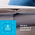 thumbnail image 4 of Linenspa Comforter Duvet Insert Cal King Stone/Charcoal Down Alternative All Season Microfiber-Cal King Size - Box Stitched, 4 of 4