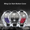 thumbnail image 4 of Cubierta para botón de arranque de coche Bling Bling, color plateado y negro, rotación de 150°, universal, accesorio para coche, 4 of 5