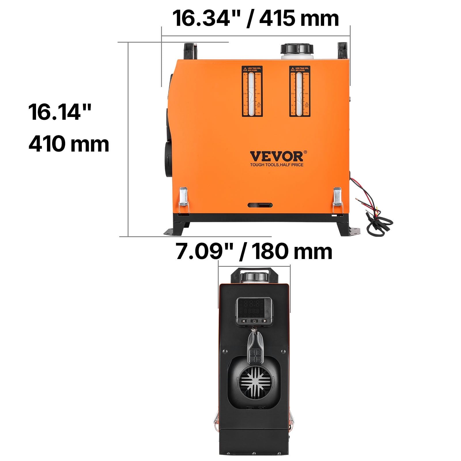 VEVOR Diesel Air Heater, 8 kW DC12-24V, Fast Heating Diesel Parking Heater with Remote Control and Color Digital Display, Low Noise, Voice Announcement, for RV, Truck, Camper, Van, Boat and Trailer