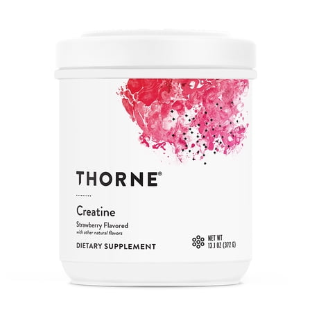 THORNE Creatine - Micronized Creatine Monohydrate Powder - Support for Muscles & Cognitive Function* - For Women & Men - Strawberry - NSF Certified for Sport - 5 g per Serving - 60 Servings