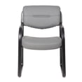 thumbnail image 7 of Boss Office Products Leather Sled Base Reception Chair, Grey, 7 of 7