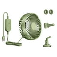 thumbnail image 1 of DOLITY USB Car Cooling Fan Adjustable for Sedan Backseat Dashboard Van Green, 1 of 9