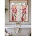 thumbnail image 4 of Valentine's Day Living Room Curtains 2 Panel, Pink Love Heart Rugby Buffalo Plaid Beige Cafe Window Treatment, Farmhouse Bedroom Bathroom Kitchen Curtains Drapes 104"x45", 4 of 6
