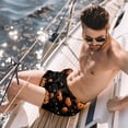 thumbnail image 2 of luoweisi Men's Beach Shorts Quick Dry Swim Trunks with Mesh Lining Halloween Black Cat XL, 2 of 5