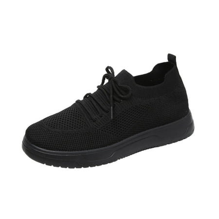 

KBKYBUYZ Women Lace Up Sneakers Color Solid Color Shoes Plus Size Basis Sports Casual Shoes Comfortable Elegant Shoes