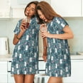 thumbnail image 4 of Naloa Forest Rabbit Print Women Nightgowns,Womens Loungewear,Short Sleeve Sleepwear,Comfy Ladies Nightdress, 4 of 6