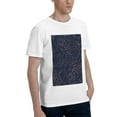thumbnail image 2 of Bingfone Copper-Gold Gloss Outline Navy Dark Blue Men'S Loose Fit Short-Sleeve Pocket T-Shirt, 2 of 7
