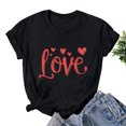 thumbnail image 6 of VKOYWKM Womens Valentine T Shirts Romantic Love Heart Graphic Tee Tops Short Sleeve Casual Crew Neck Love Heart T-Shirts Happy Valentines Day Shirts, 6 of 6
