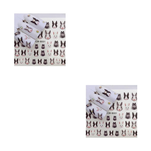 Minnieouse Multi patrón de dibujos animados Animal Nails Art Sticker 3D Nail Wrap Sticker Tips DIY Manicura Stickers Tool Type4 NO4 Minnieouse CBP054214