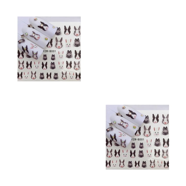 Minnieouse Multi patrón de dibujos animados Animal Nails Art Sticker 3D Nail Wrap Sticker Tips DIY Manicura Stickers Tool Type4 NO4 Minnieouse CBP054214