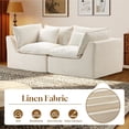 thumbnail image 3 of Timbernest 75" Cloud Couch, Oversized Modular Sectional Sofa Boneless Loveseat for Living Room, No Assembly, White, 3 of 9