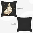 thumbnail image 6 of Set of 2 18x18in Throw Pillow Covers - Elegant Cream Floral Design for Couch Bed or Car - Stylish and Serene Home Decor, 6 of 8