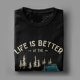 thumbnail image 4 of La vida es mejor en el fogata, divertida camiseta de Camping para hombres y mujeres, tienda de campaña, hoguera, camiseta de senderismo al aire libre, regalo para campistas, 4 of 5