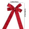 thumbnail image 3 of Christmas Velvet Bows Wreath Bow Christmas Decorations Hanging Xmas Tree Topper Bow for Christmas Garland Home Outdoor Indoor Party Large Gifts (6.3 x 13 Inch), 3 of 7