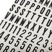 Hy-Ko 1 inch Vinyl Black and White Self-Adhesive Sticker Letters and Numbers Set, 96 Pieces