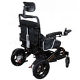 thumbnail image 4 of Bangeran Bariatric Reclining Electric Aid Wheelchair, 400 lbs Capacity Lightweight and Heavy Duty Compact Mobility Wheel Chair with Headrest - Black Frame, 4 of 10