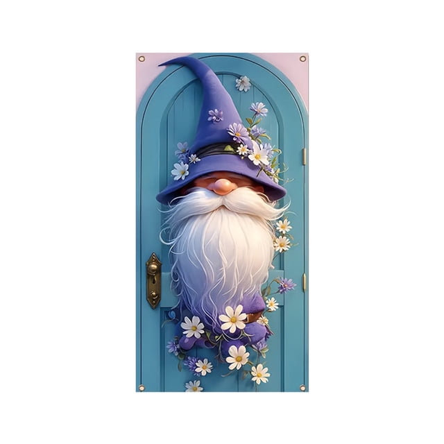 A Spring Festival Door Curtain Hanging Decor With Bunny And Egg Pattern Polyester Fabric For Holiday Party Background 70.87 Inches High