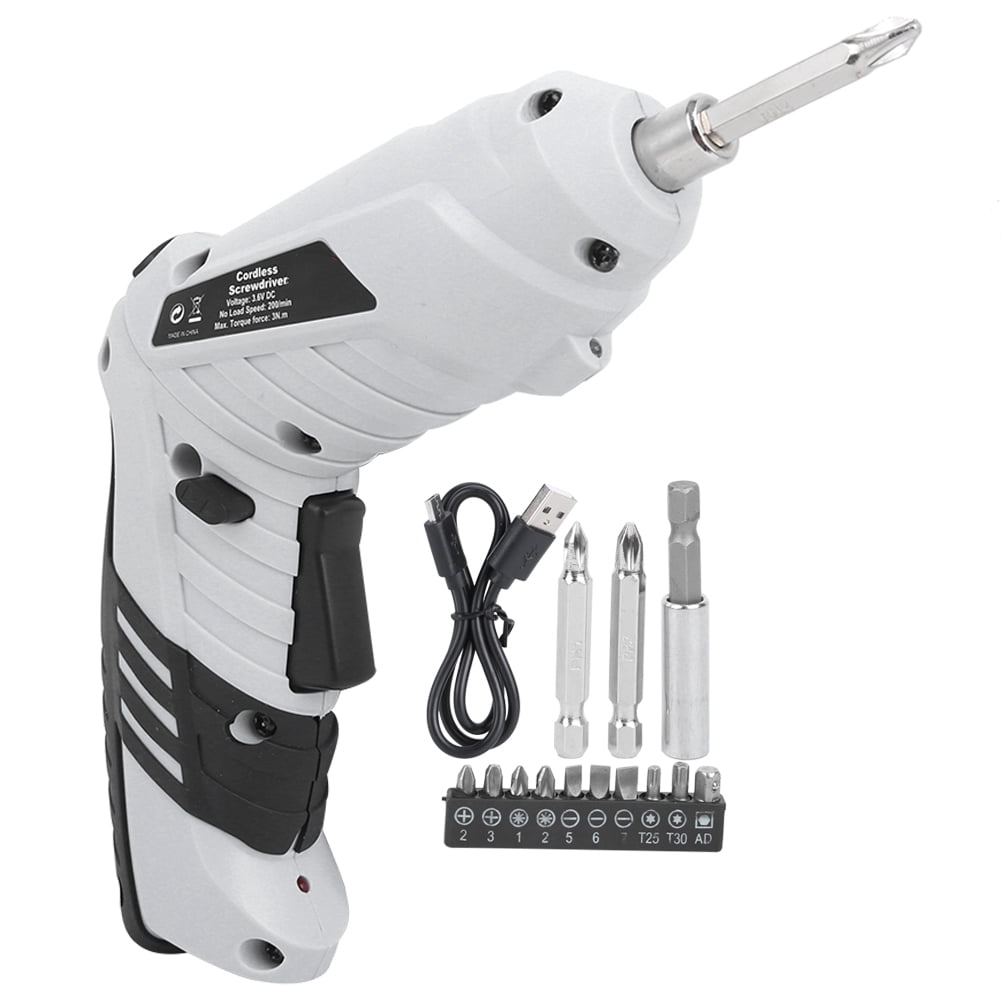 LYUMO Screwdriver Drill, Cordless Electric 3.6V Power LED Drill Kit, Hanging Pictures Installing Small Light Fixtures For Fixing Loose Screws Fixing Furniture