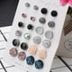 thumbnail image 4 of Chic Beauty Round Resin Stone Stud Earrings 12 Pairs Diamond Stud Earring for Masquerades Party Street Shooting, 4 of 4