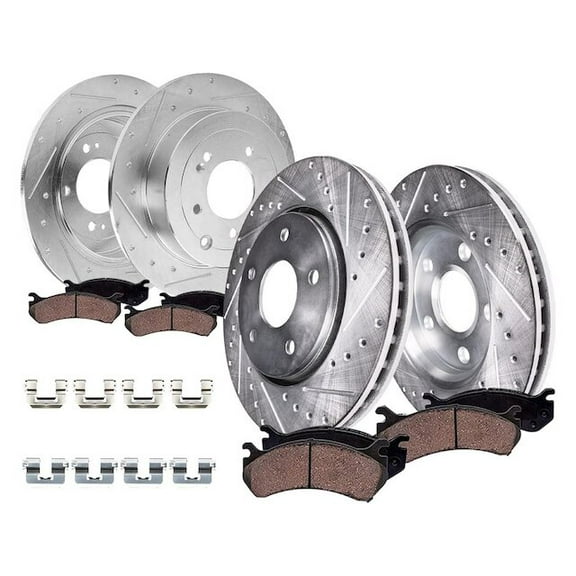 Front and Rear Brake Pad and Rotor Kit - Compatible with 2017 - 2021 Kia Sportage 2018 2019 2020