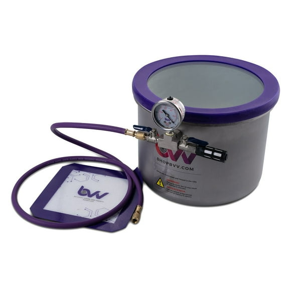 BVV 3 Gallon Wide Stainless Steel Side Mount Vacuum Chamber