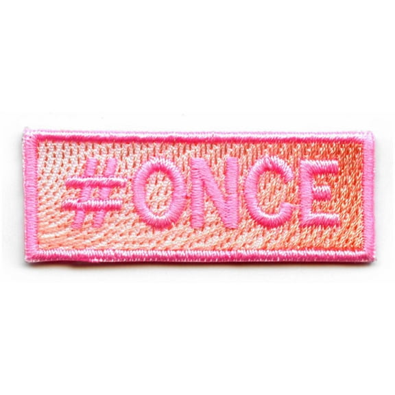 #ONCE Patch KPOP Fan Hashtag Embroidered Iron On